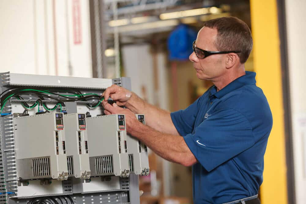 employee at work in the factory