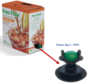 Pierce-at-First-Use Dispensing Tap for Fres Flow